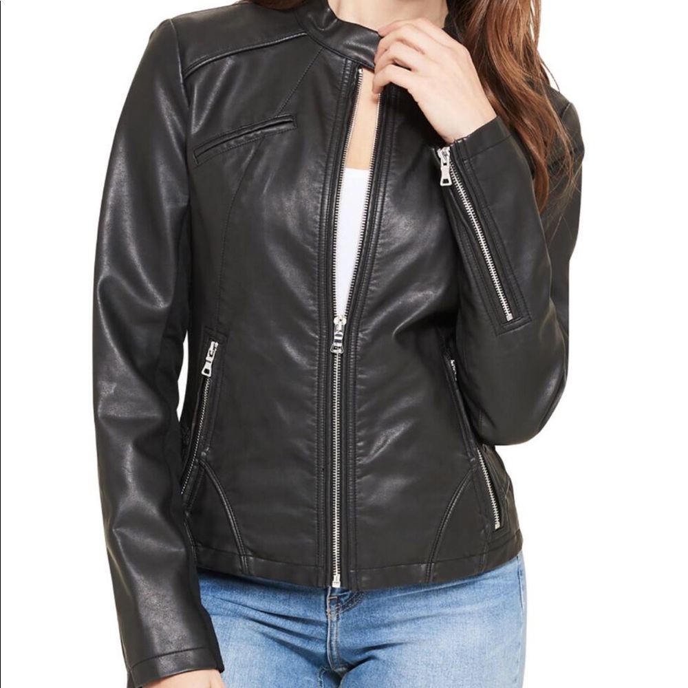 Black Faux Leather Jacket